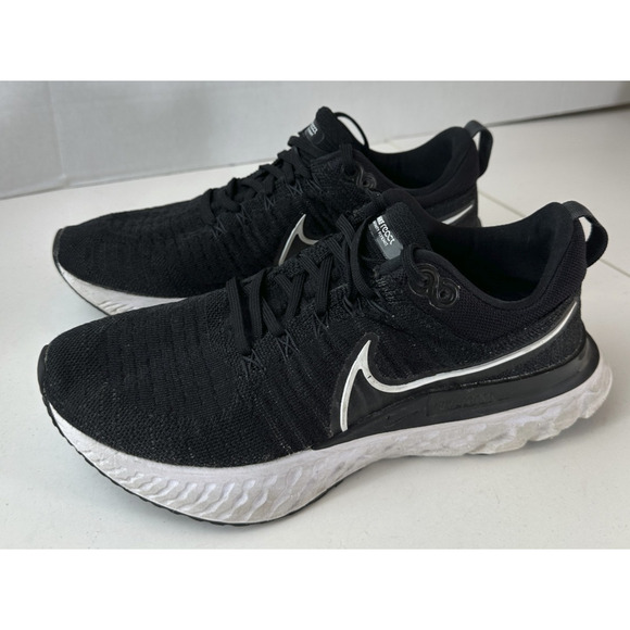 Nike React Infinity Flyknit Women’s Running Shoes 9.5 Black Gym Fitness Sneakers - Picture 4 of 14